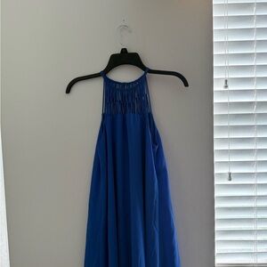 lulus blue halter detail dress